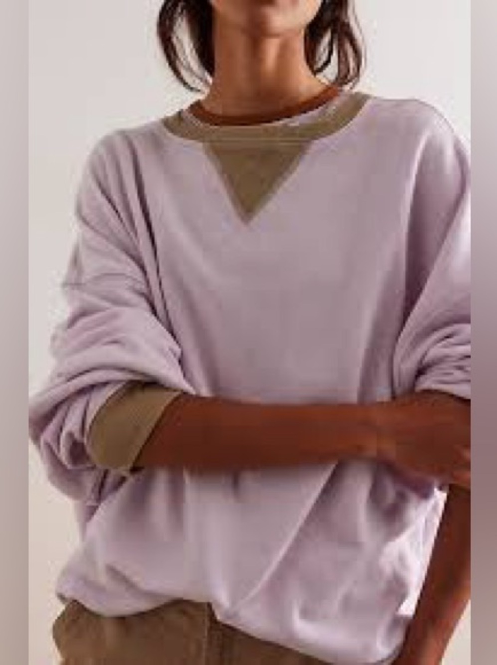 Free People Classic Crew Colorblock Sweatshirt